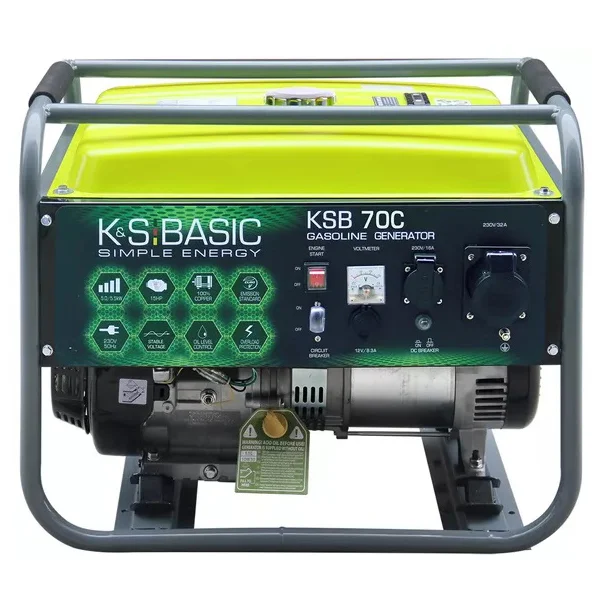 Генератор бензиновий Konner&Sohnen Basic KSB 70C 5-5.5 кВт, ручний стартер, 230 Вольт